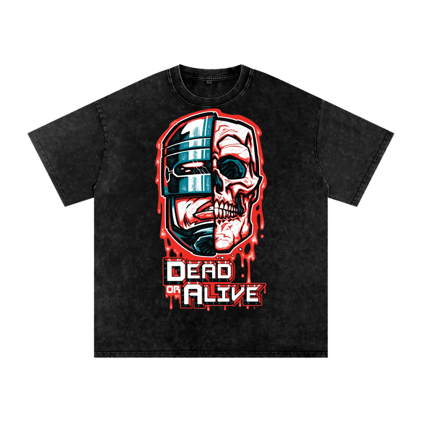 RoboCop Acid Wash Oversize T-Shirt - 250 GSM ODMPOD