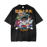 Saint Seiya Oversize Snow Washed T-Shirt ODMPOD