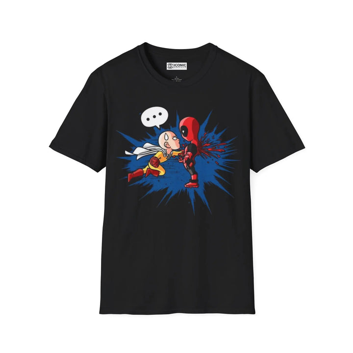 Saitama vs Deadpool One Punch Man T-Shirt Printify