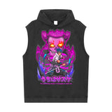 Sasuke Naruto Snow Washed Sleeveless Hoodie ODMPOD
