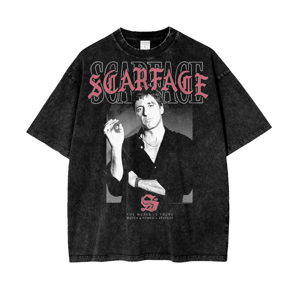 Scarface Oversize Snow Washed T-Shirt ODMPOD