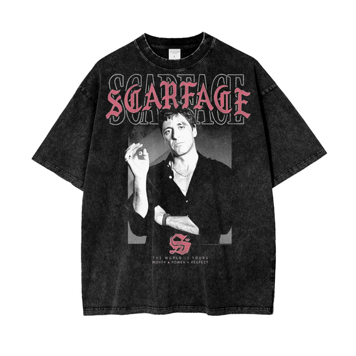 Scarface Oversize Snow Washed T-Shirt ODMPOD
