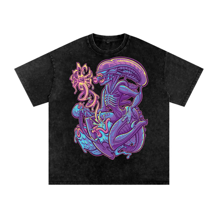 Sexy Aliens Acid Wash Oversize T-Shirt - 250 GSM ODMPOD
