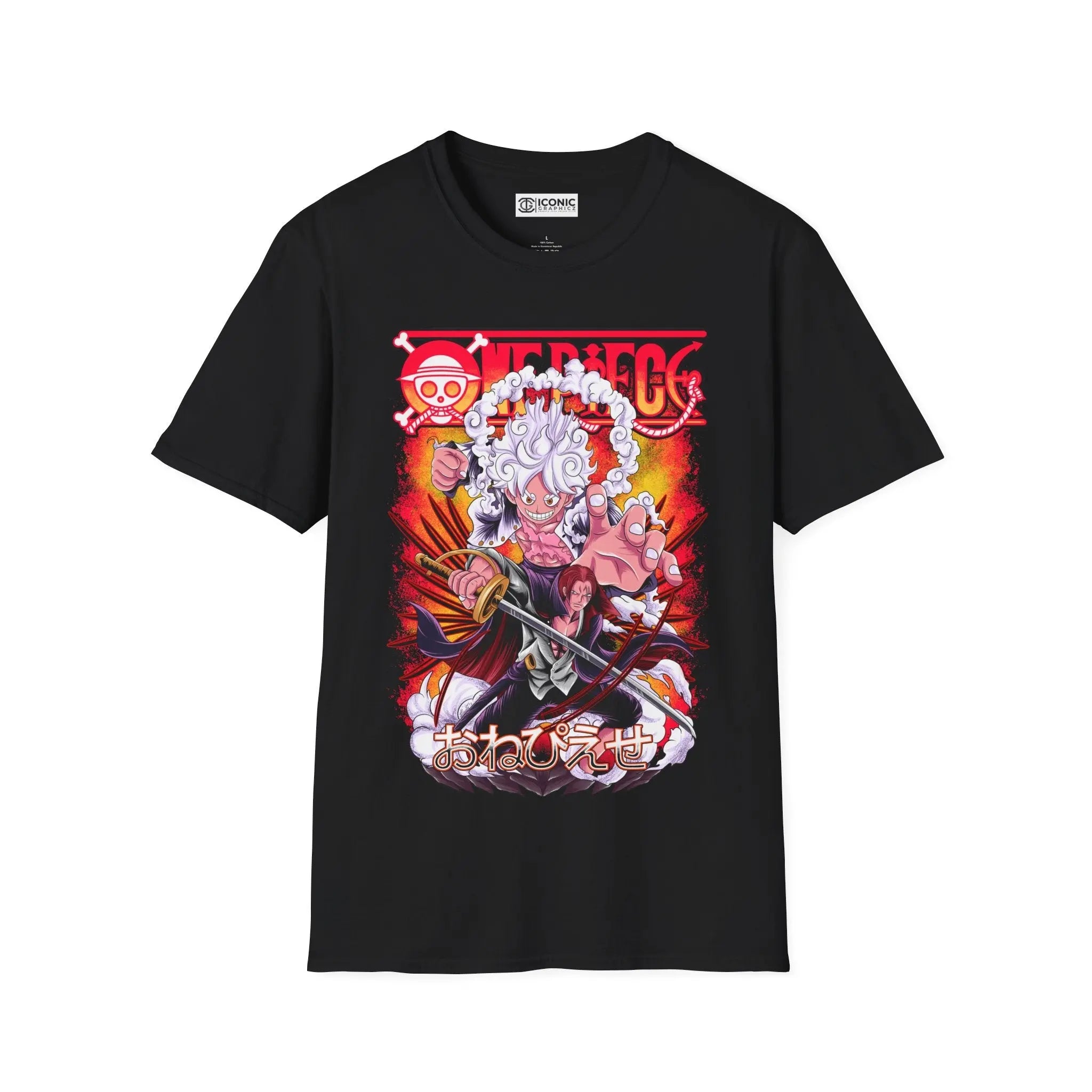 Shanks and Luffy One Piece T-Shirt Printify