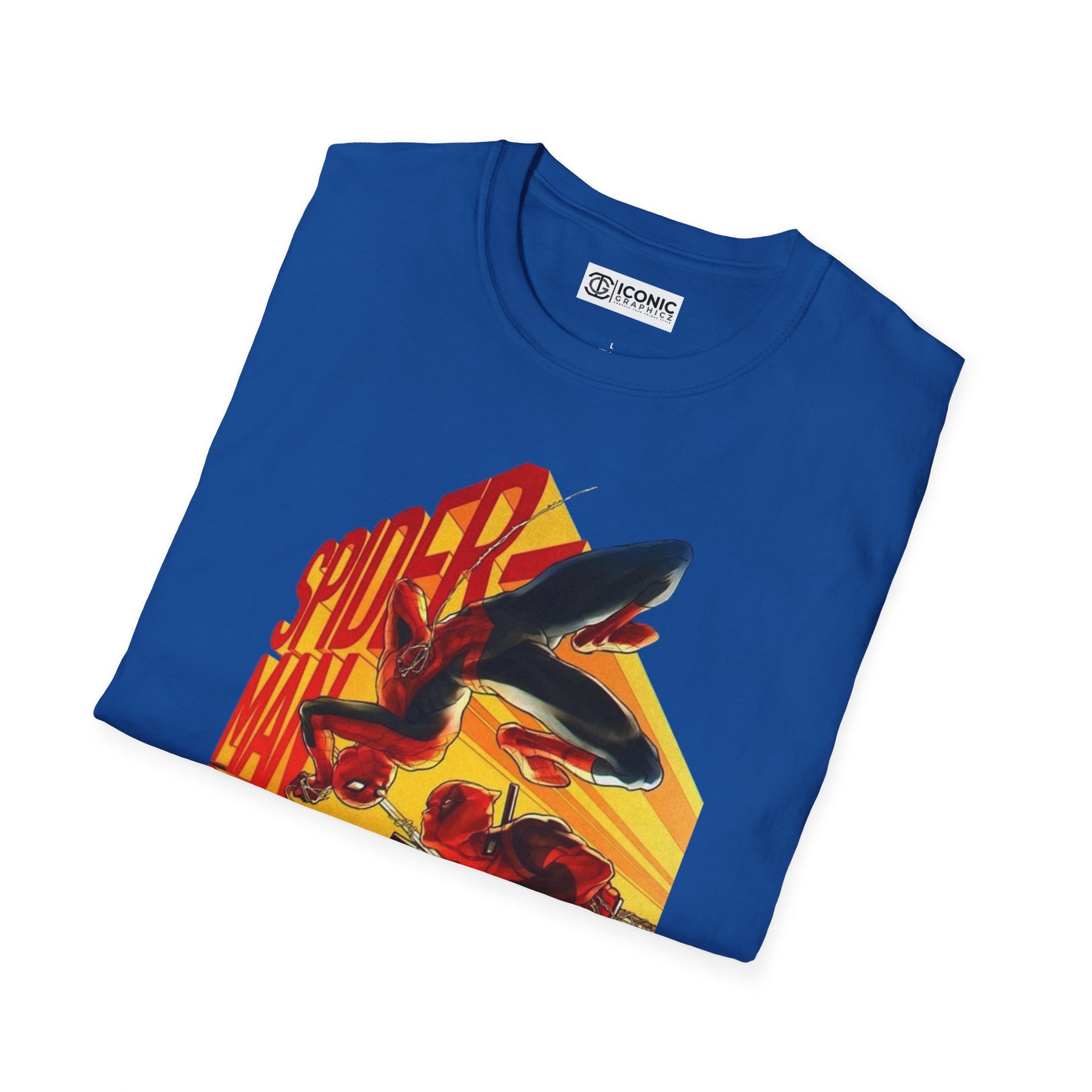 Spider-Man and Deadpool T-Shirt - IGZ Clothing  - Spider-Man and Deadpool Unisex Softstyle T-Shirt Best Price 26 at IGZ Clothing 