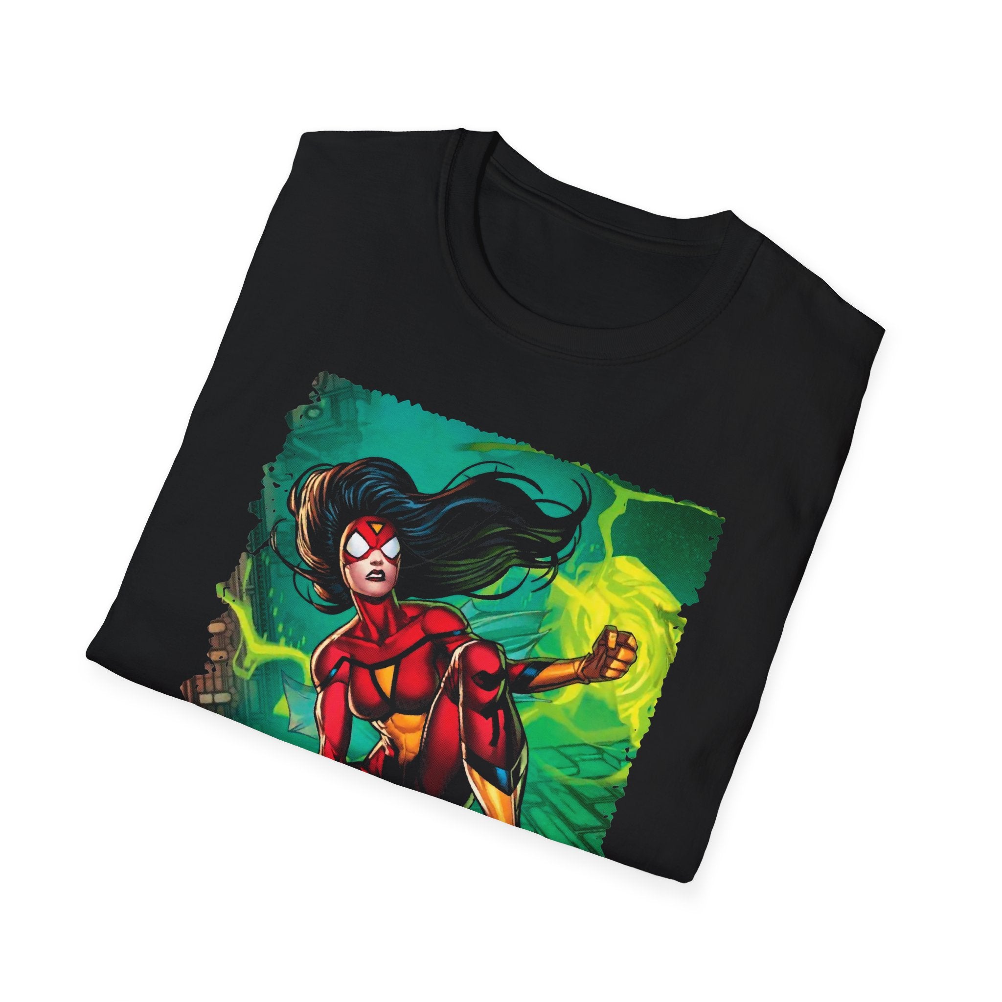 Spider-Woman T-Shirt - IGZ Clothing  - Spider-Woman Unisex Softstyle T-Shirt Best Price 26 at IGZ Clothing 
