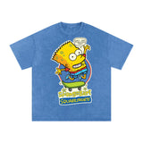 Spongebob Bart Acid Wash Oversize T-Shirt - 250 GSM ODMPOD