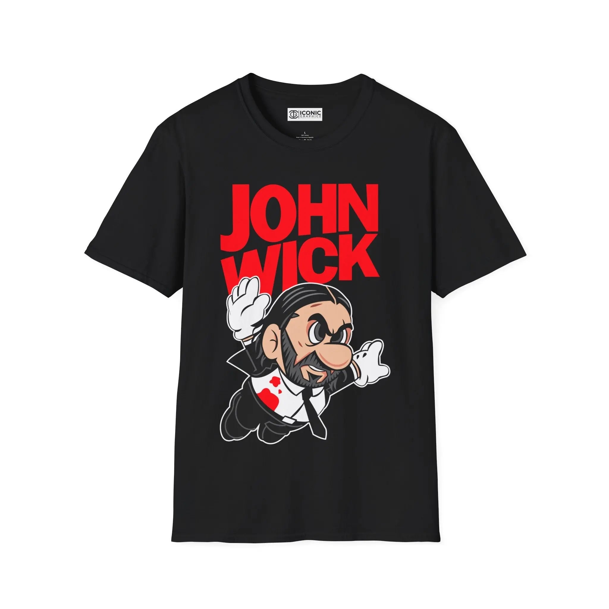 Super Mario John Wick T-Shirt Printify