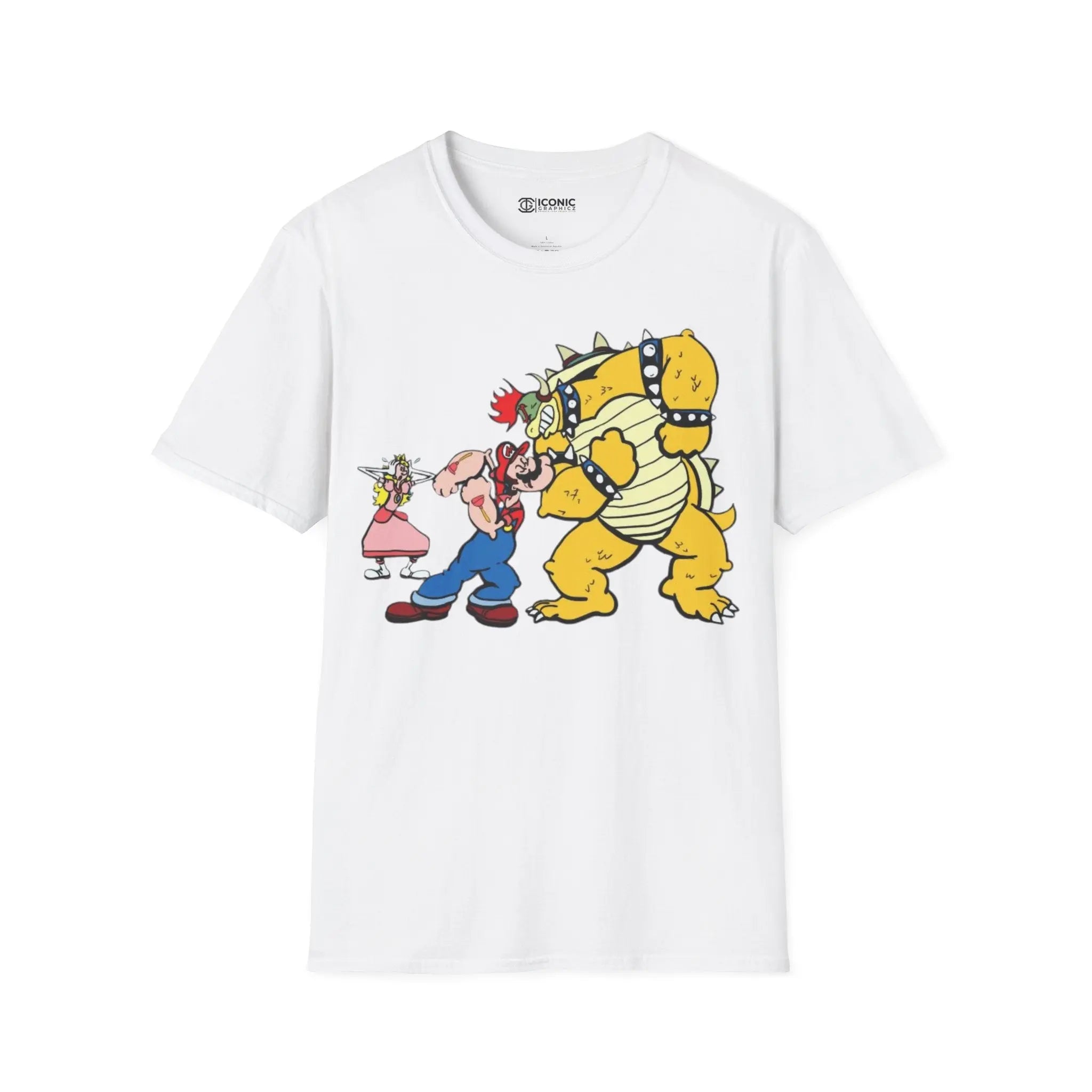 Super Mario and popeye parody T-Shirt Printify
