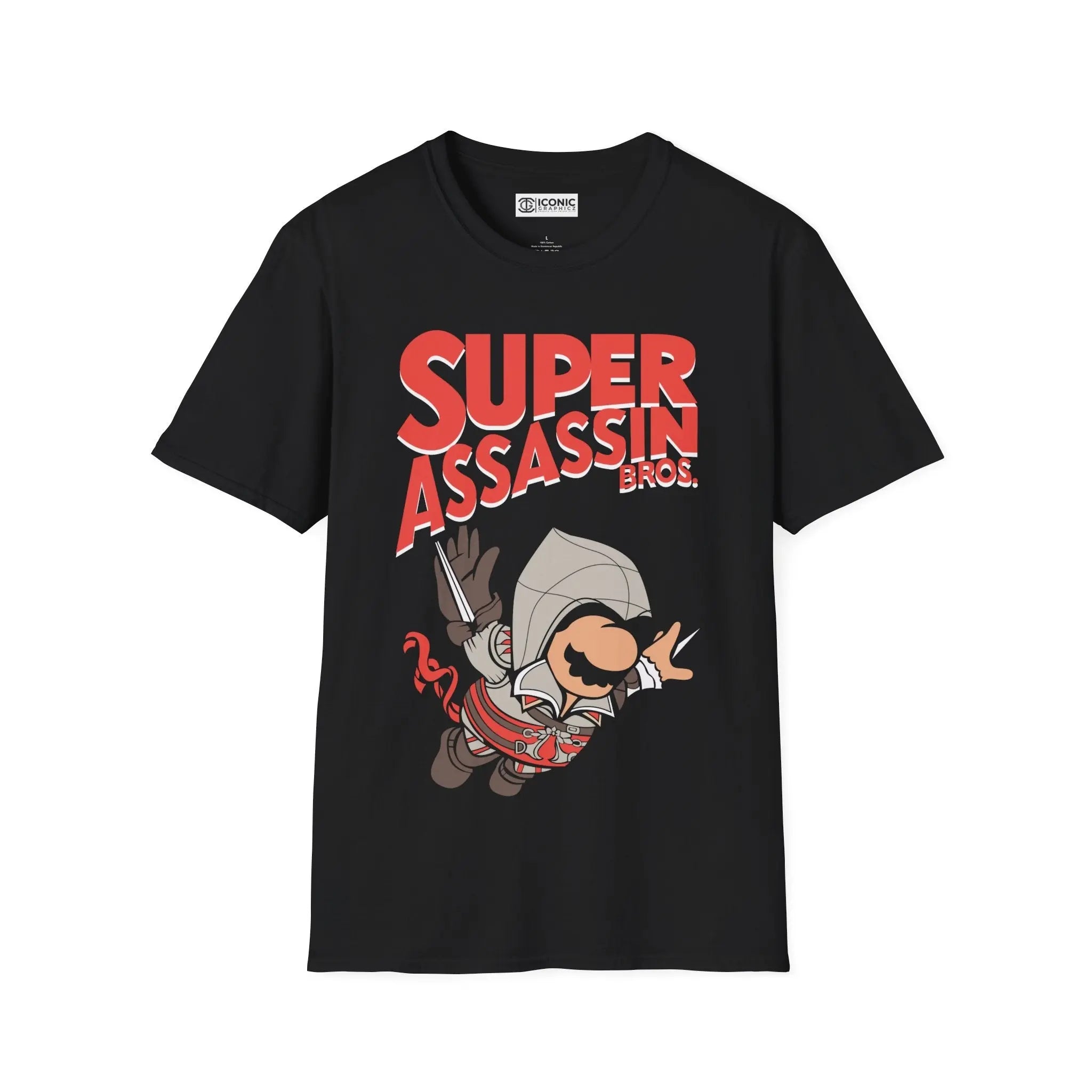 Super Mario assassin creed T-Shirt Printify