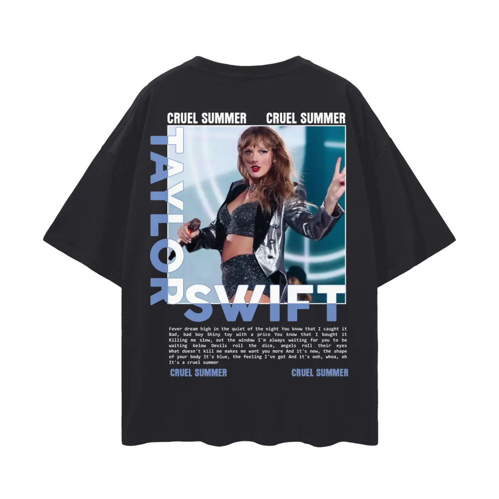 TAYLOR SWIFT Oversize Deep Drop Shoulder Tee ODMPOD