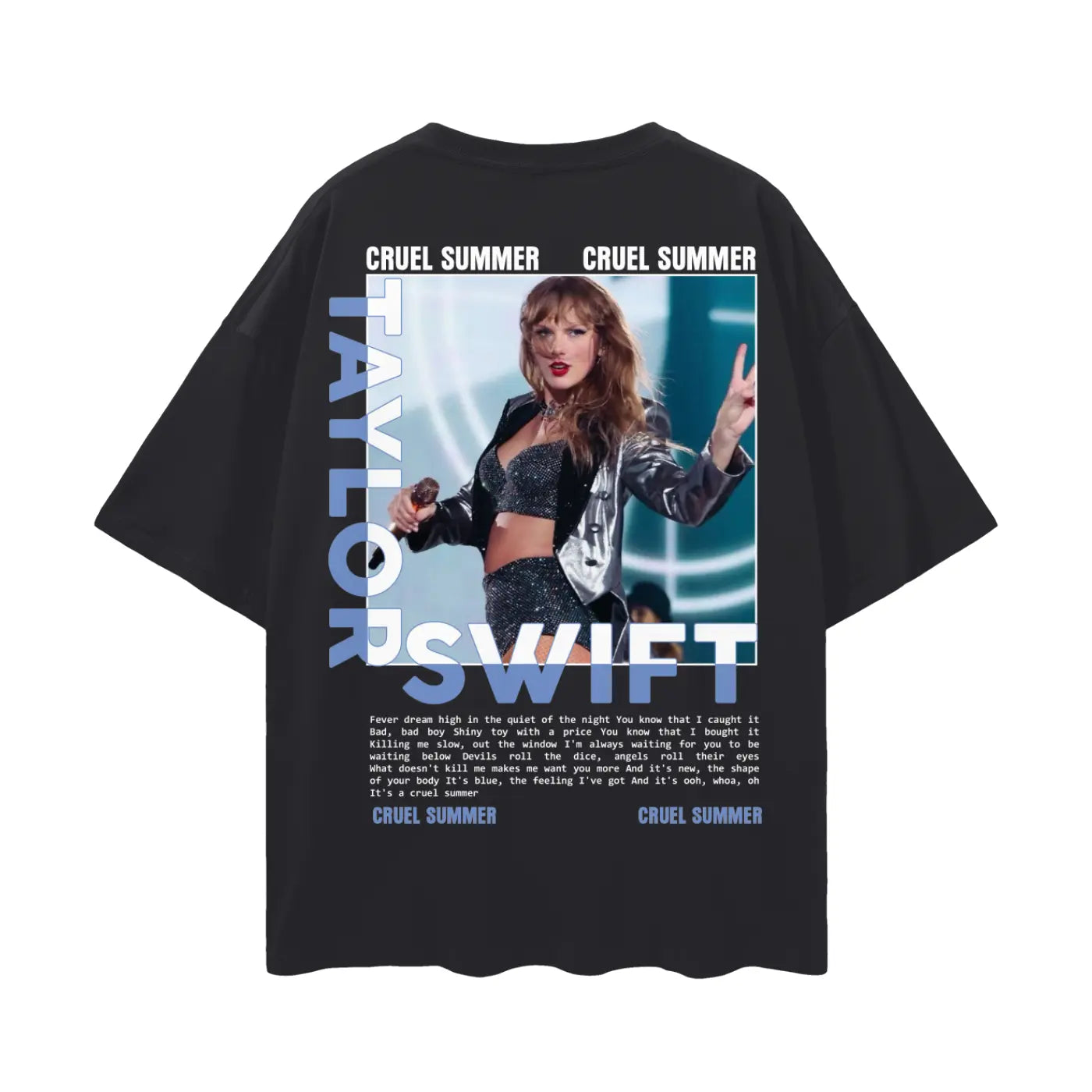 TAYLOR SWIFT Oversize Deep Drop Shoulder Tee ODMPOD