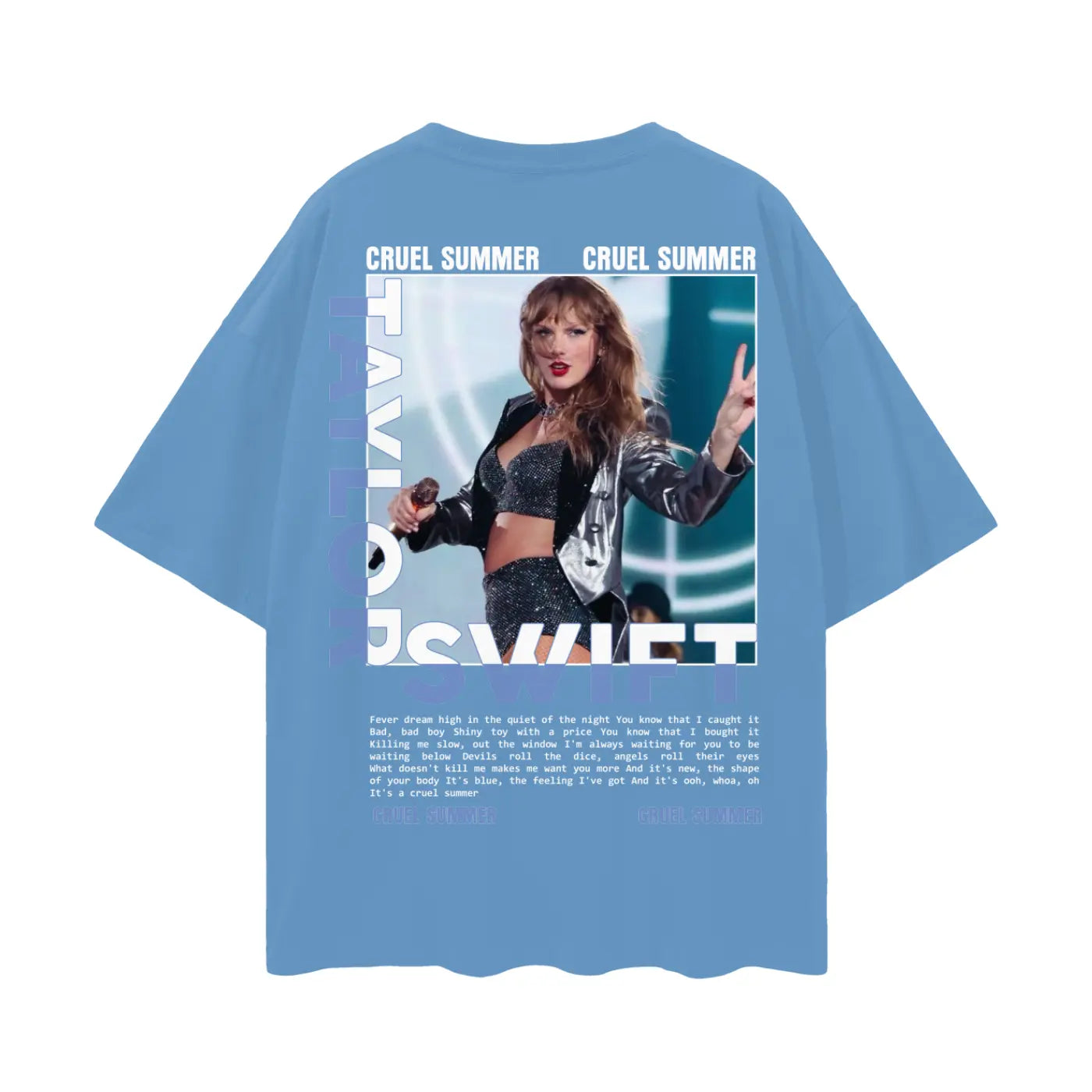 TAYLOR SWIFT Oversize Deep Drop Shoulder Tee ODMPOD
