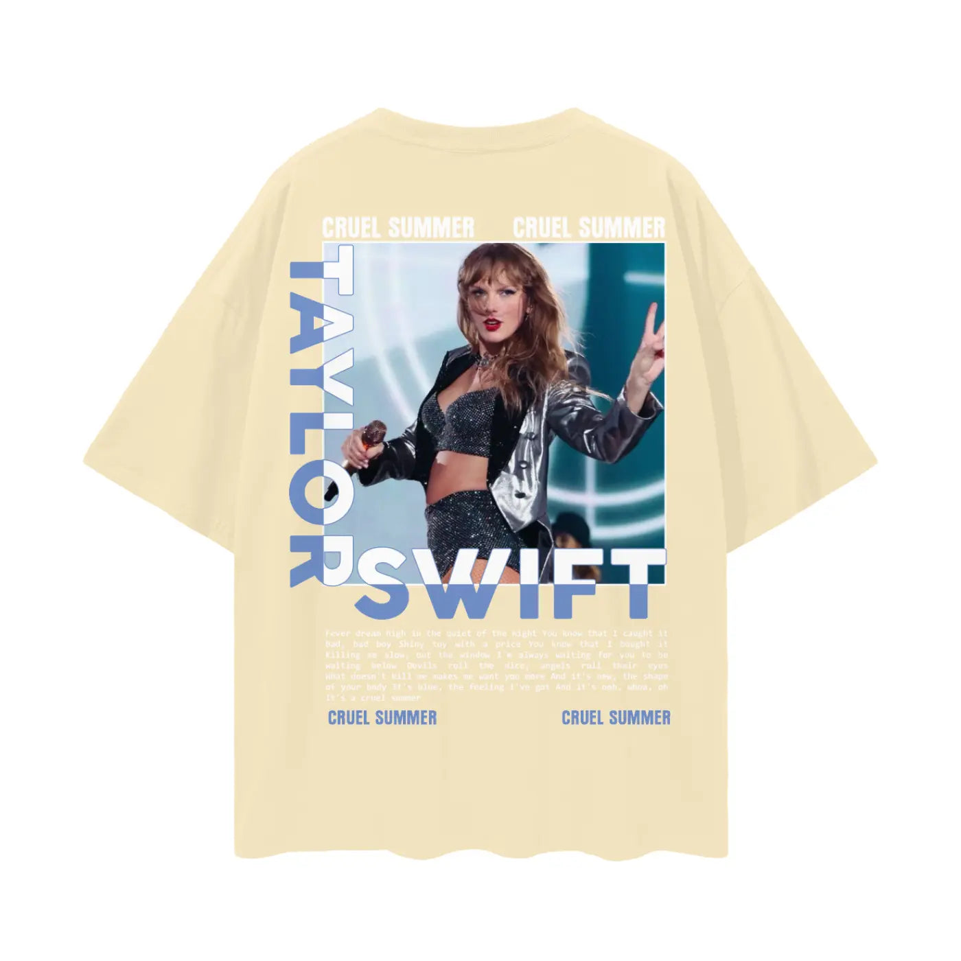 TAYLOR SWIFT Oversize Deep Drop Shoulder Tee ODMPOD