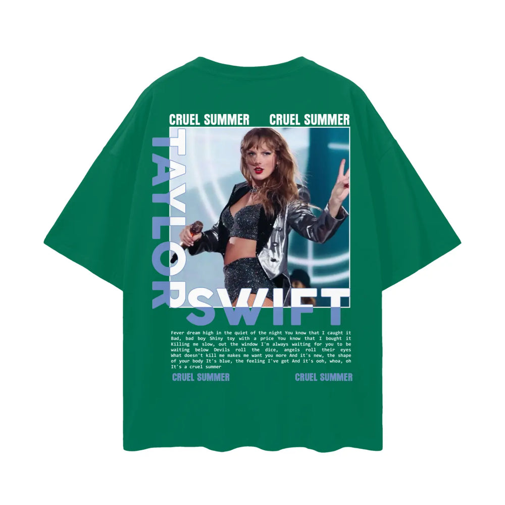 TAYLOR SWIFT Oversize Deep Drop Shoulder Tee ODMPOD
