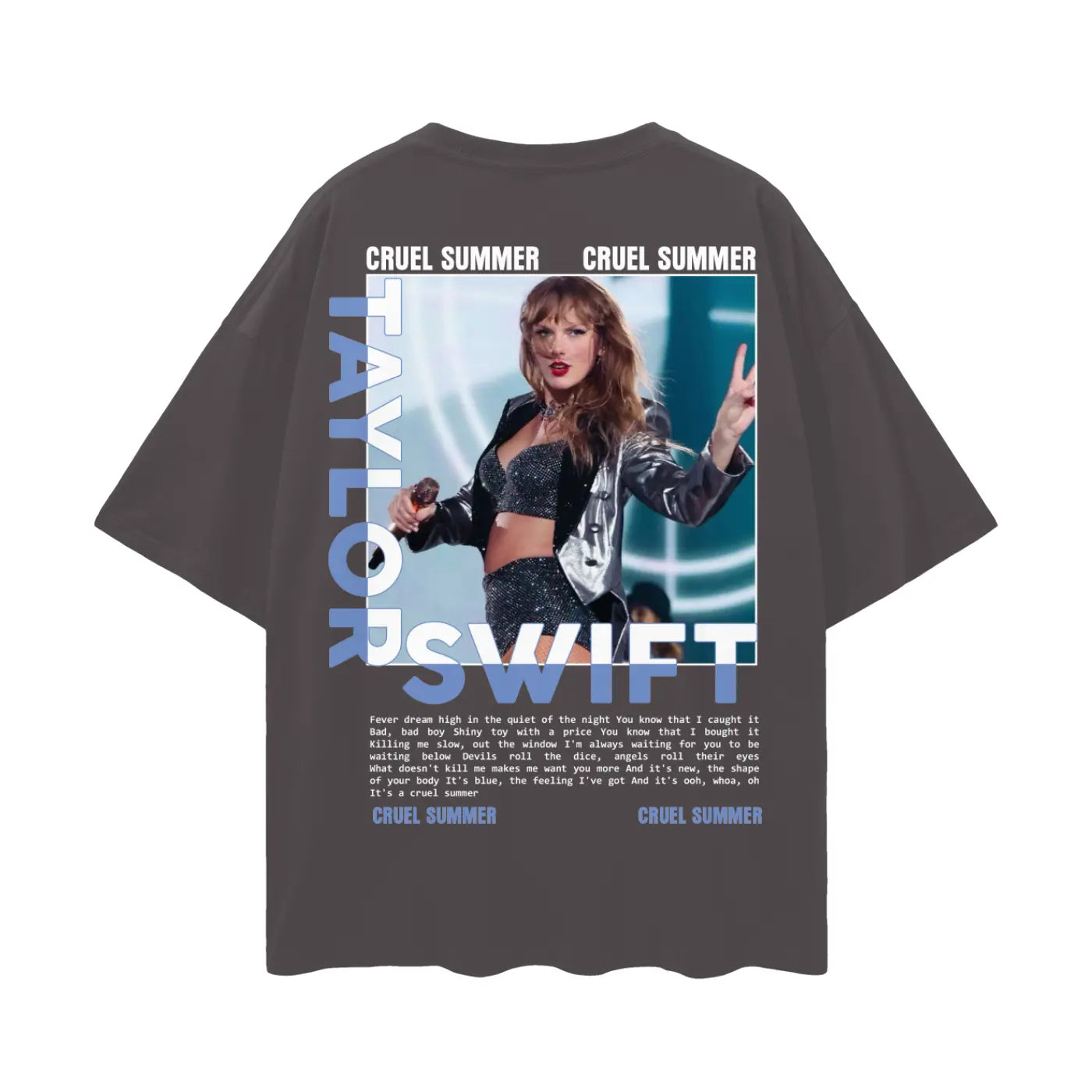TAYLOR SWIFT Oversize Deep Drop Shoulder Tee ODMPOD