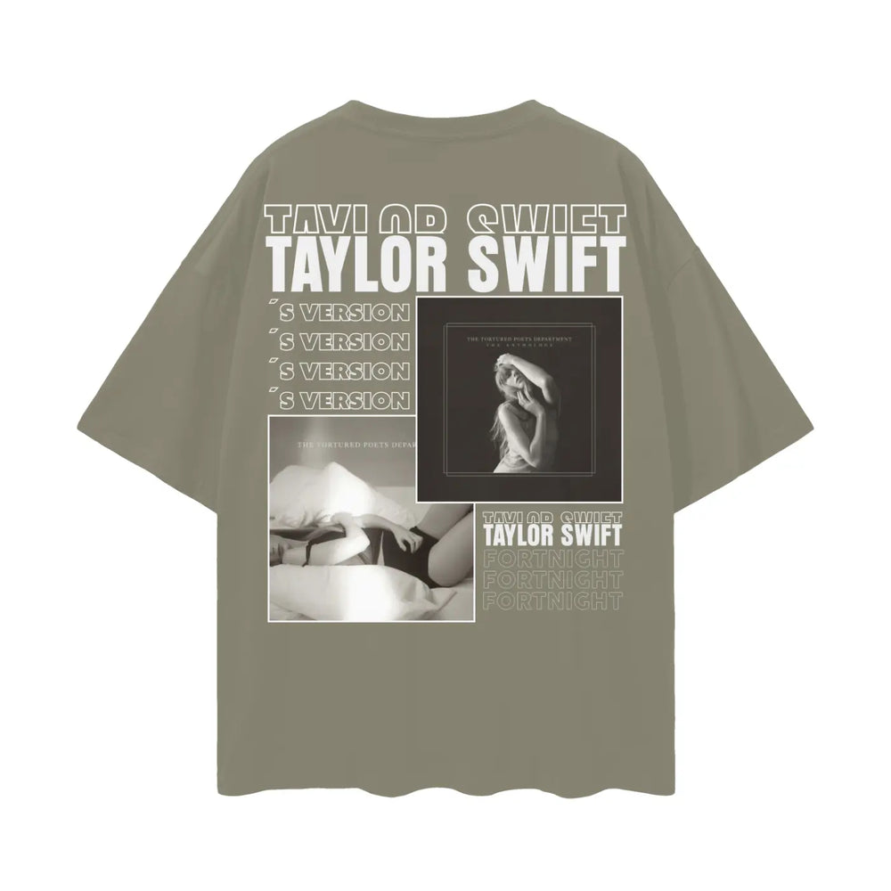 TAYLOR SWIFT Oversize Deep Drop Shoulder Tee ODMPOD