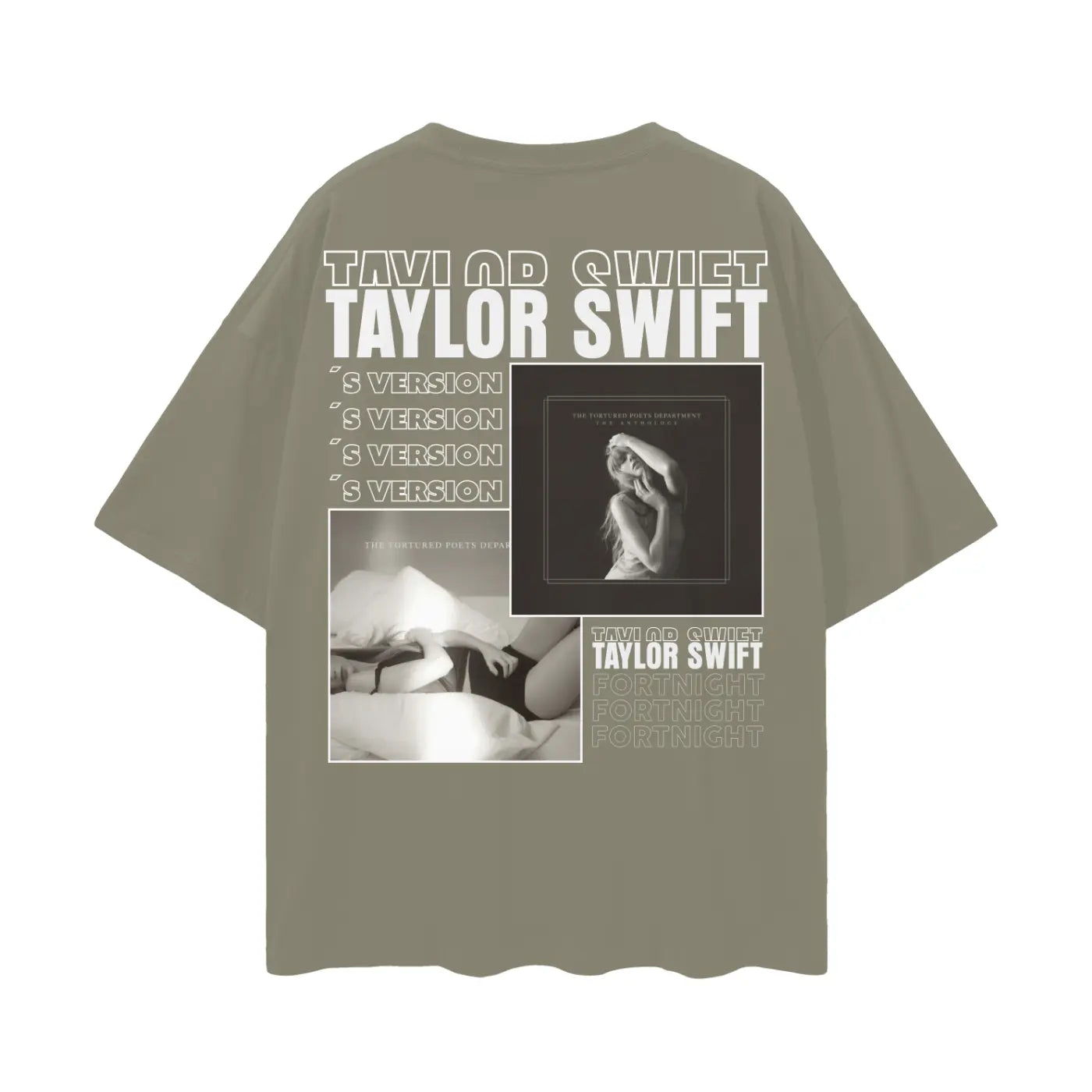 TAYLOR SWIFT Oversize Deep Drop Shoulder Tee ODMPOD