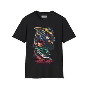 Tanjiro and Muichiro Demon Slayer T-Shirt - IGZ Clothing  - Tanjiro and Muichiro Unisex Softstyle T-Shirt Best Price 26 at IGZ Clothing 