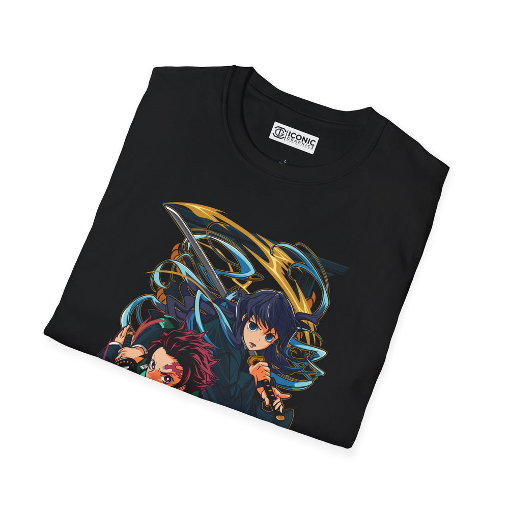 Tanjiro and Muichiro Demon Slayer T-Shirt - IGZ Clothing  - Tanjiro and Muichiro Unisex Softstyle T-Shirt Best Price 26 at IGZ Clothing 