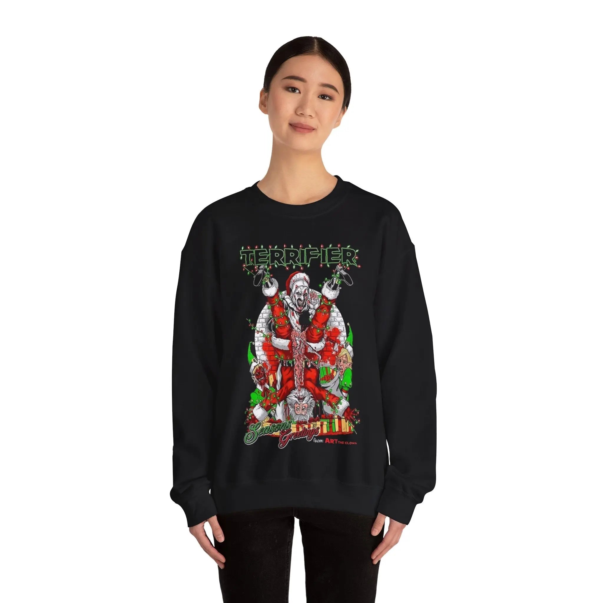 Terrifier 3 Heavy Blend Crewneck Sweatshirt Printify