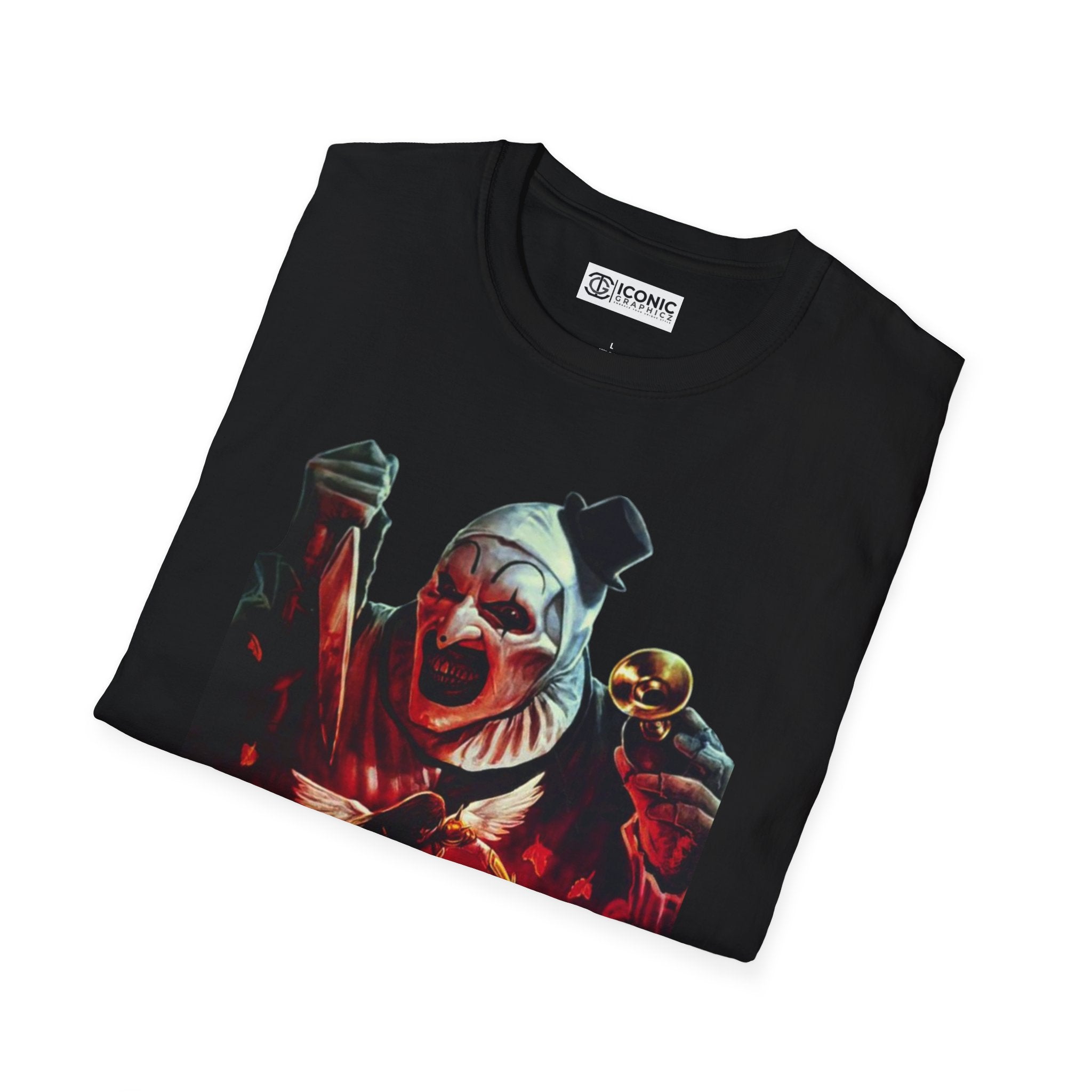 Terrifiers T-Shirt - IGZ Clothing  - Terrifier Unisex Softstyle T-Shirt Best Price 26 at IGZ Clothing 