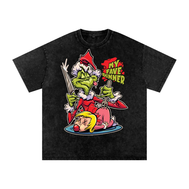 The Grintch Acid Wash Oversize T-Shirt - 250 GSM ODMPOD