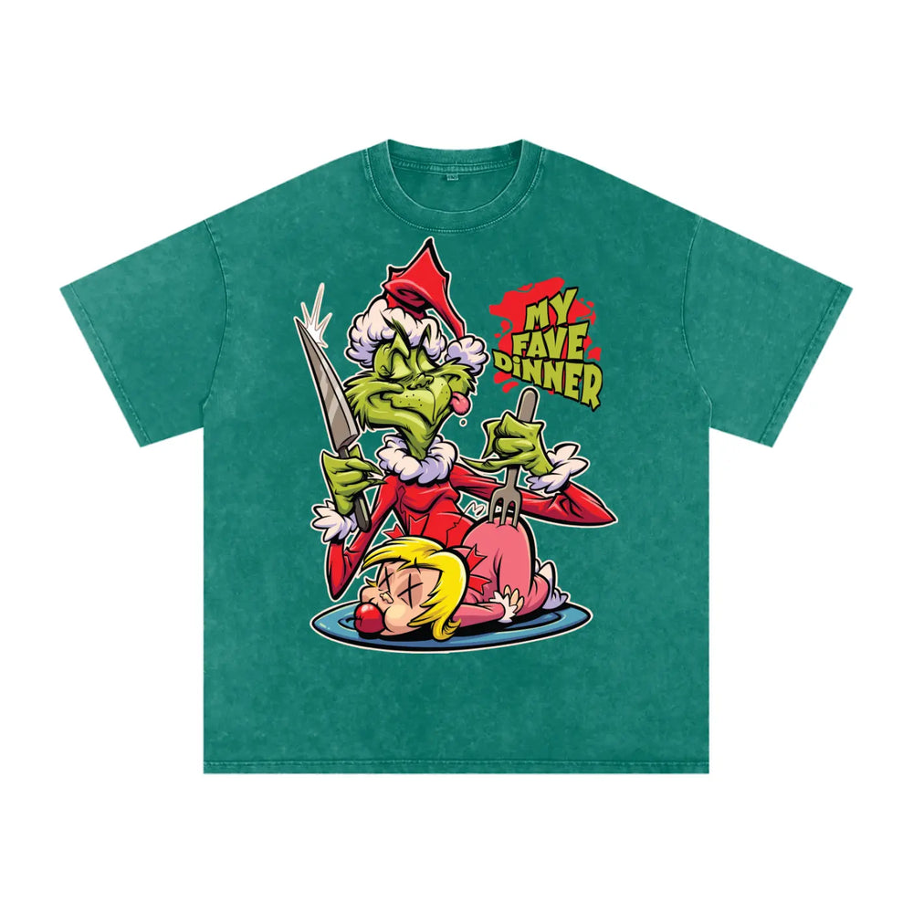 The Grintch Acid Wash Oversize T-Shirt - 250 GSM ODMPOD