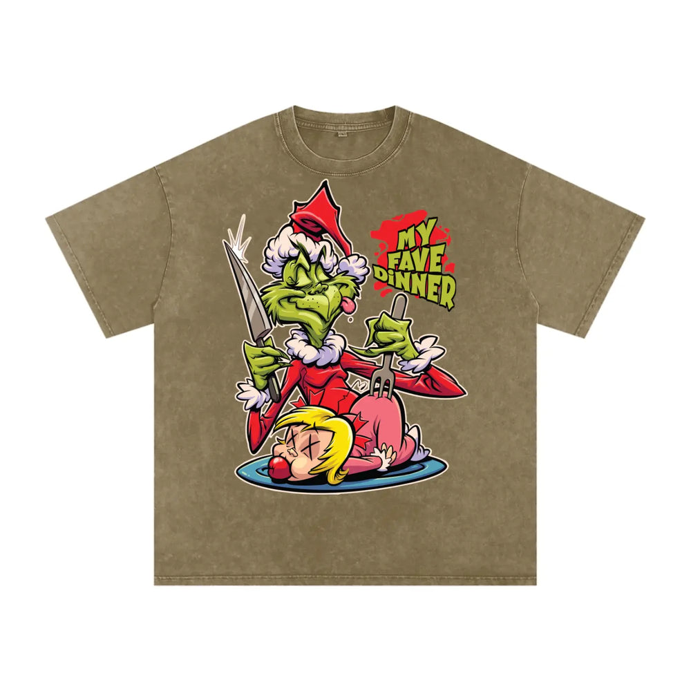The Grintch Acid Wash Oversize T-Shirt - 250 GSM ODMPOD