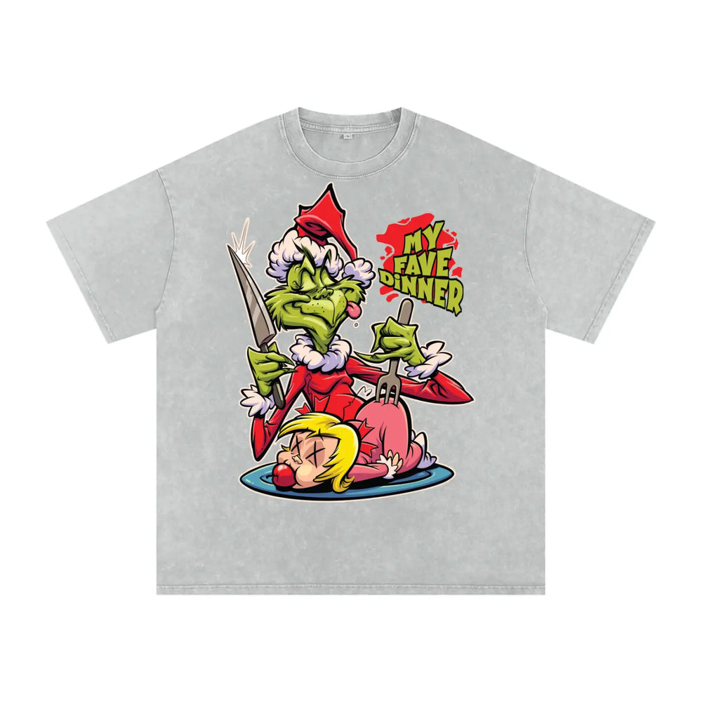 The Grintch Acid Wash Oversize T-Shirt - 250 GSM ODMPOD