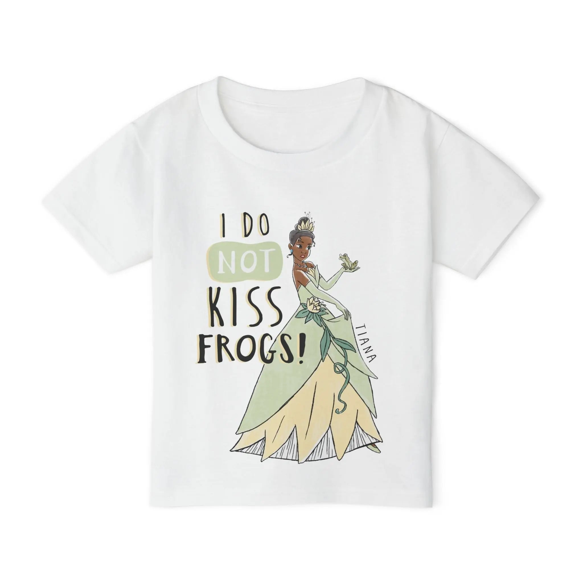 Tiana Toddler T-Shirt - 'I Do Not Kiss Frogs!' - Fun Princess Design Printify