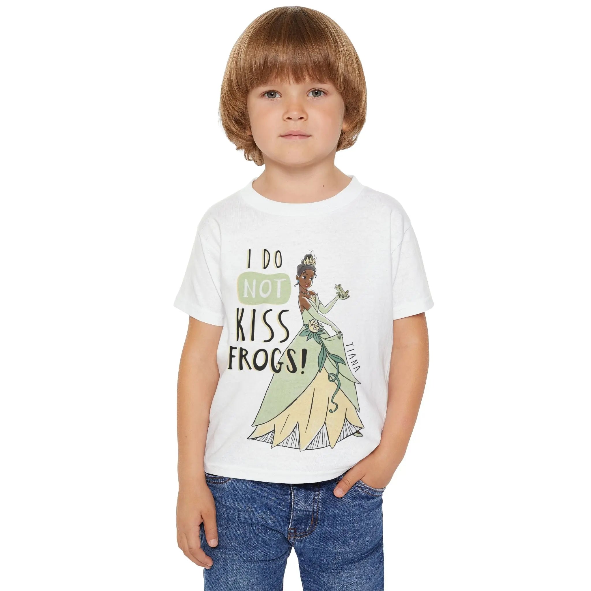 Tiana Toddler T-Shirt - 'I Do Not Kiss Frogs!' - Fun Princess Design Printify