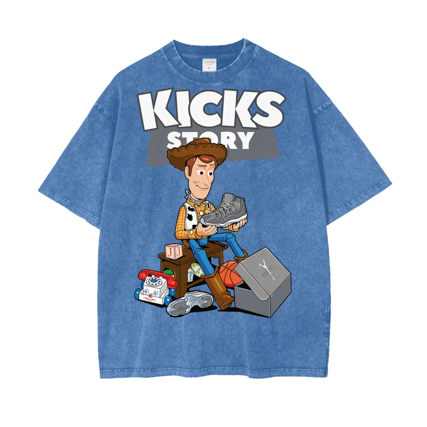 Toy Story Kicks Oversize Snow Washed T-Shirt ODMPOD
