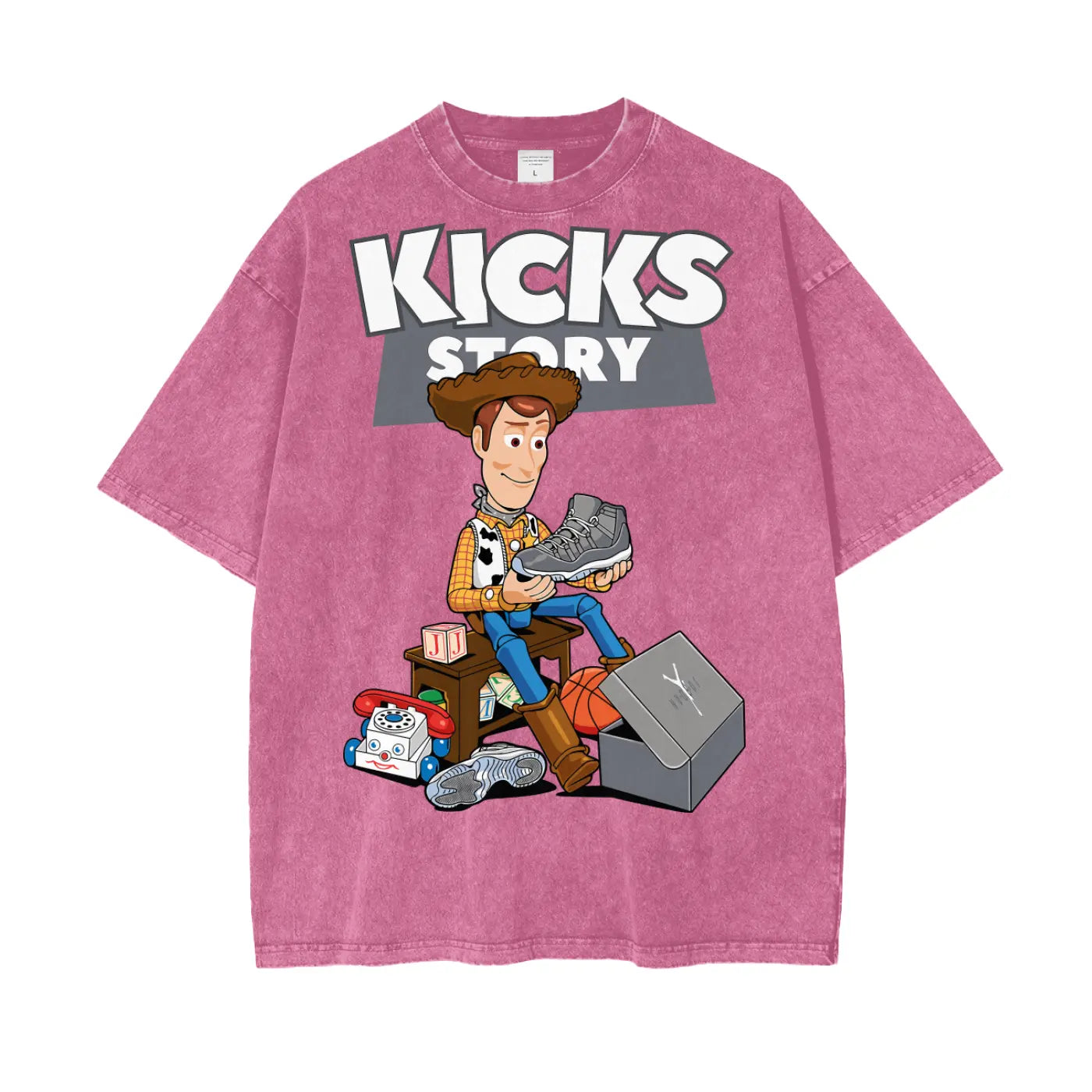 Toy Story Kicks Oversize Snow Washed T-Shirt ODMPOD