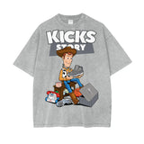 Toy Story Kicks Oversize Snow Washed T-Shirt ODMPOD