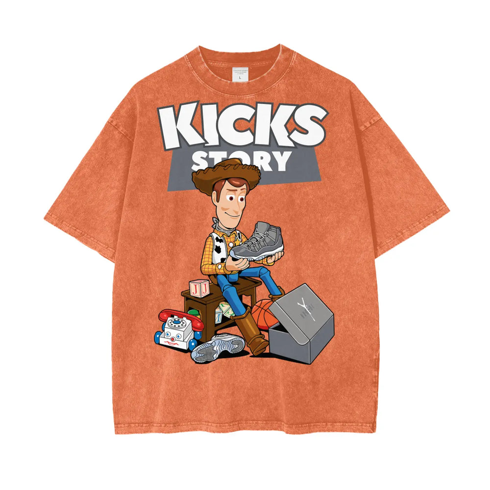 Toy Story Kicks Oversize Snow Washed T-Shirt ODMPOD