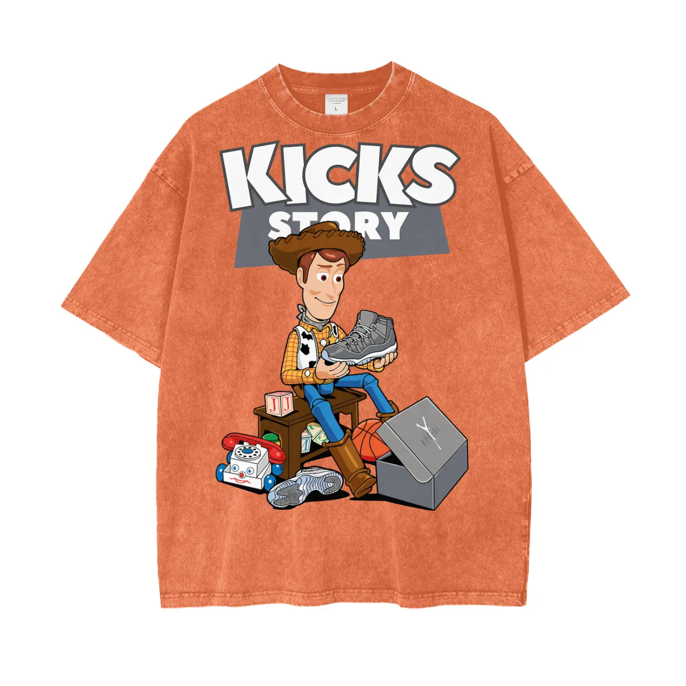 Toy Story Kicks Oversize Snow Washed T-Shirt ODMPOD