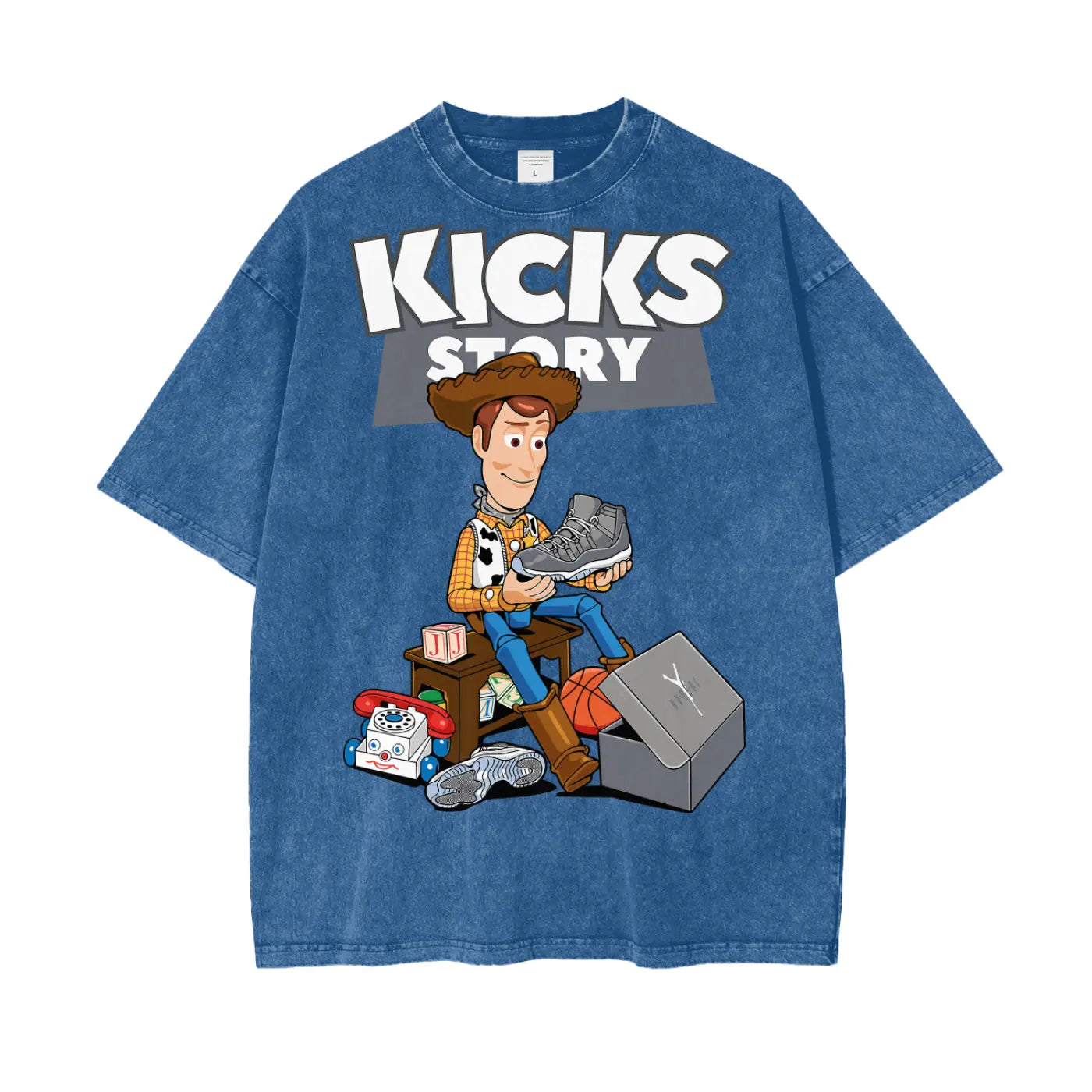 Toy Story Kicks Oversize Snow Washed T-Shirt ODMPOD