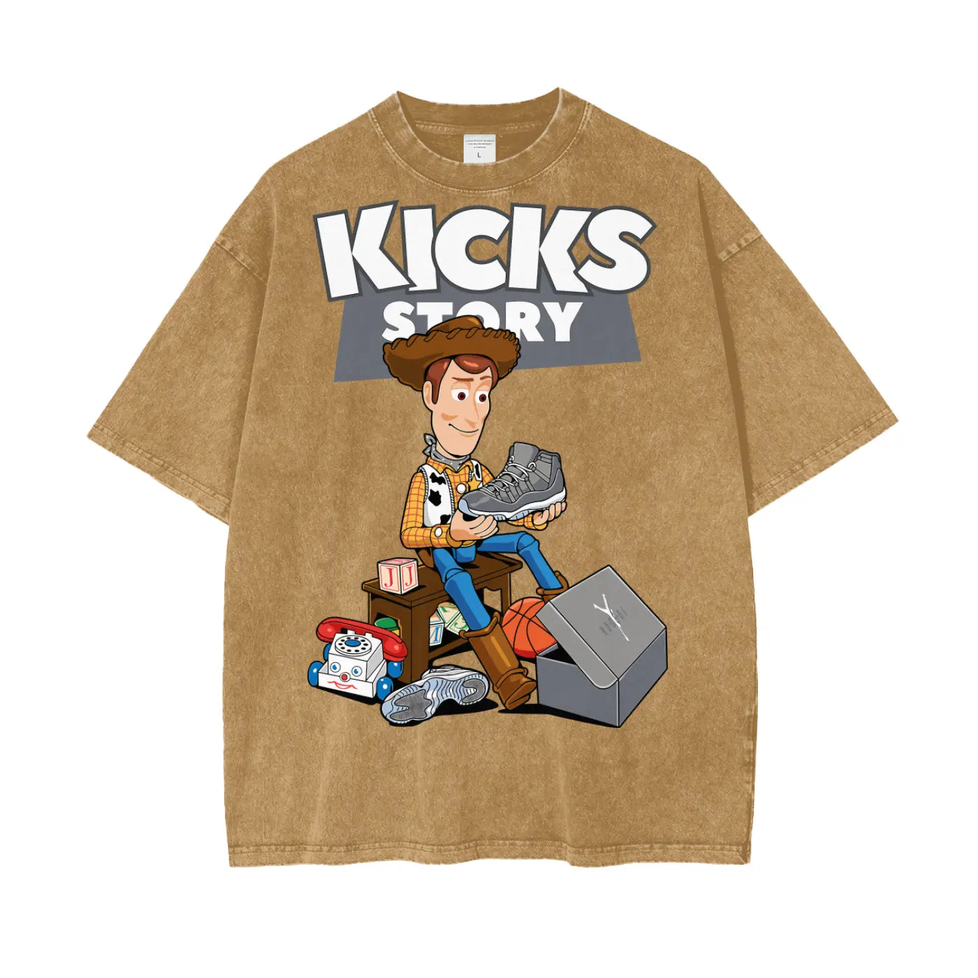 Toy Story Kicks Oversize Snow Washed T-Shirt ODMPOD