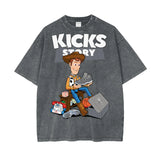 Toy Story Kicks Oversize Snow Washed T-Shirt ODMPOD