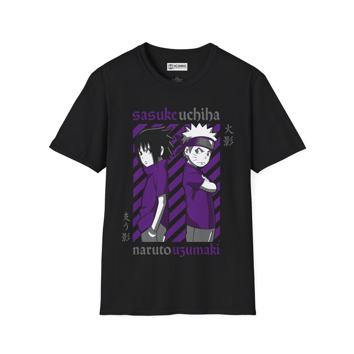 Uzumaki Naruto and Sasuke T-Shirt - IGZ Clothing  - Uzumaki Naruto and Sasuke Unisex Softstyle T-Shirt Best Price 26 at IGZ Clothing 