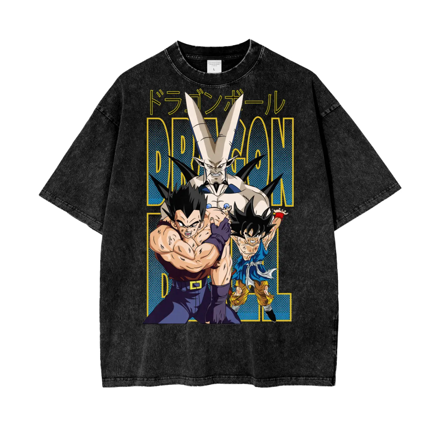 Vegeta Dragonball GT Oversize Snow Washed T-Shirt ODMPOD