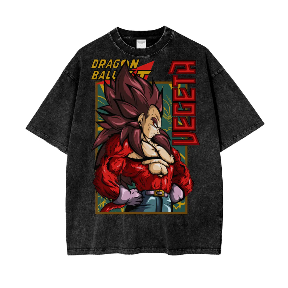 Vegeta SS4 Dragonball GT Snow Washed T-Shirt ODMPOD