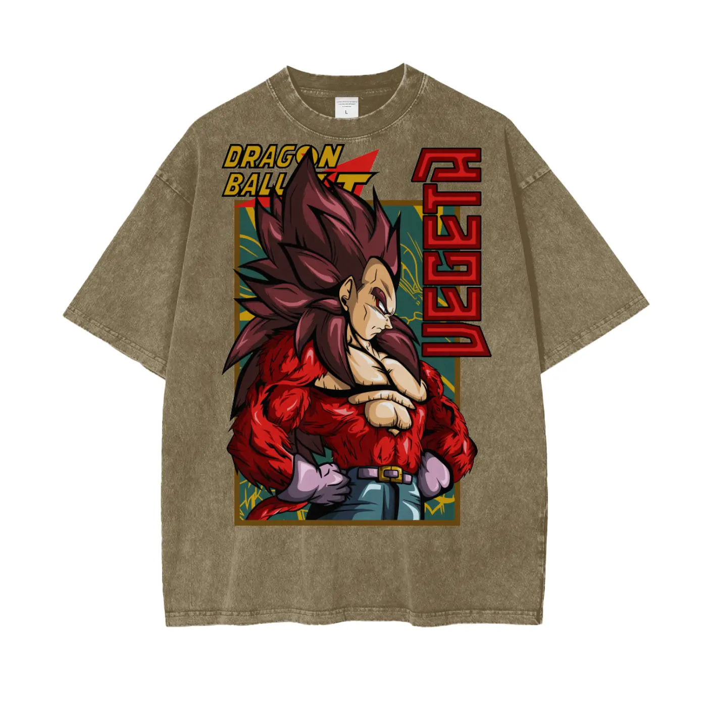 Vegeta SS4 Dragonball GT Snow Washed T-Shirt ODMPOD