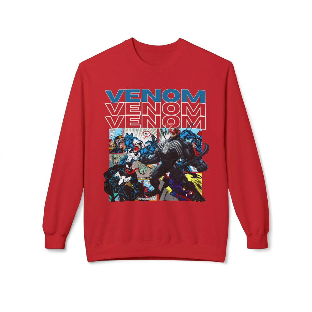 Venom Graphic Fleece Crewneck Sweatshirt Printify