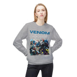 Venom Graphic Fleece Crewneck Sweatshirt Printify
