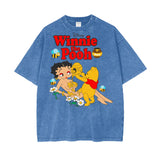 Winnie Pooh Oversize Snow Washed T-Shirt ODMPOD