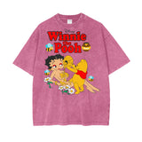 Winnie Pooh Oversize Snow Washed T-Shirt ODMPOD
