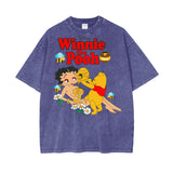 Winnie Pooh Oversize Snow Washed T-Shirt ODMPOD