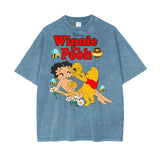 Winnie Pooh Oversize Snow Washed T-Shirt ODMPOD